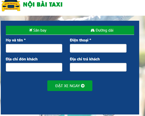 đặt xe taxi nội bài hà nội -  NộiBài.taxi